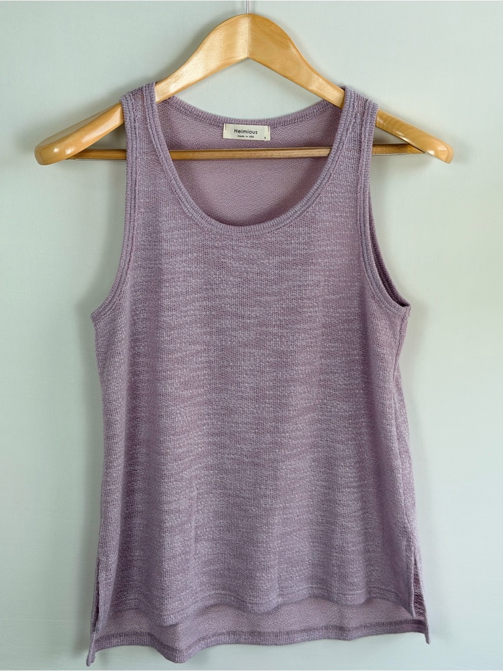 ✨4/$25✨ Heimious Lavender Brushed Knit Tank Top Sleeveless Tunic Small